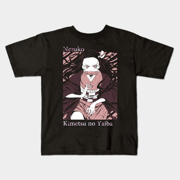 Demon Nezuko Kids T-Shirt by WoodShop93